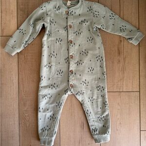 Quincy Mae Sage Tree One Piece with Button Front